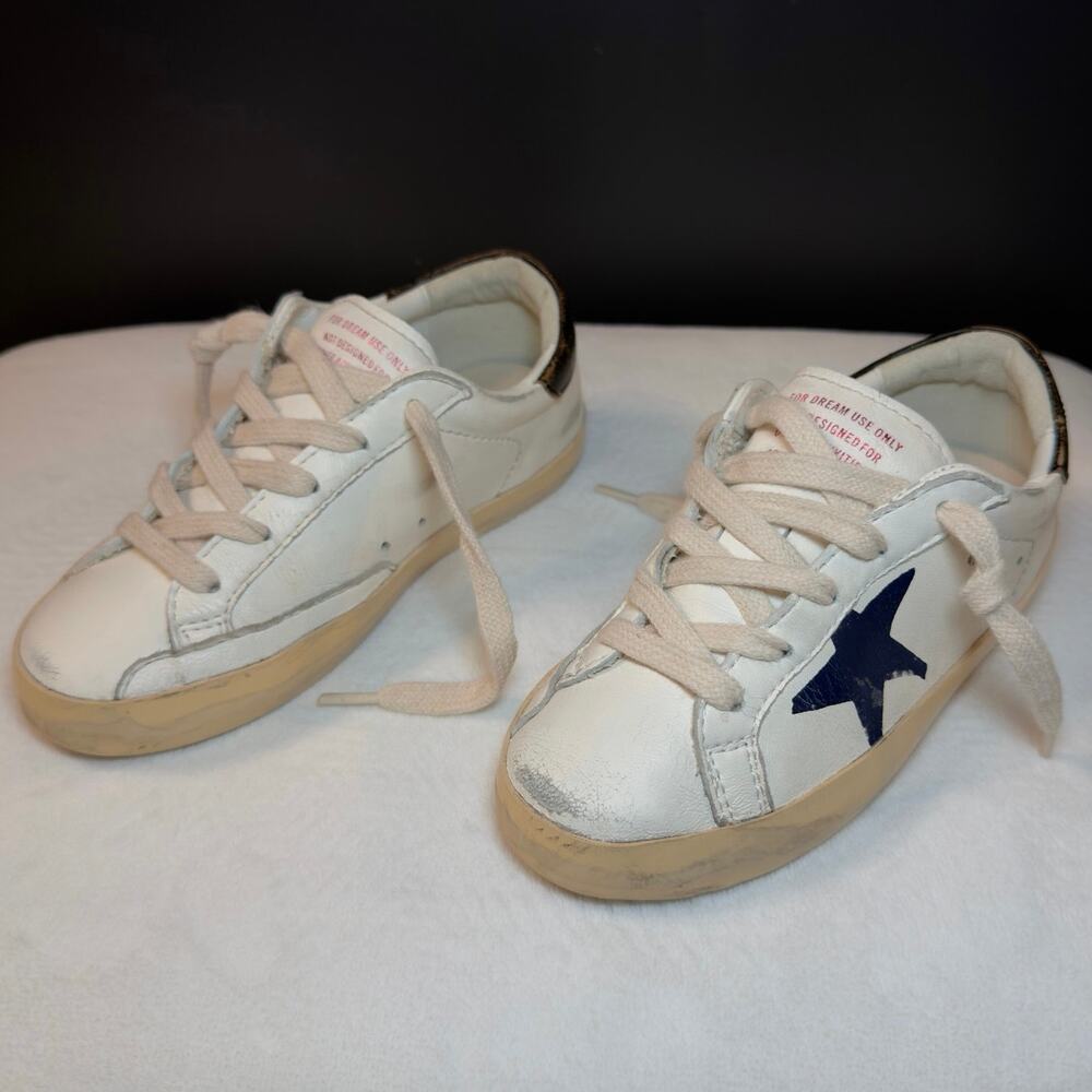 Golden Goose Superstar Young Kids White Navy Star GYF00270 EU 29 w/ Box - Picture 12 of 15